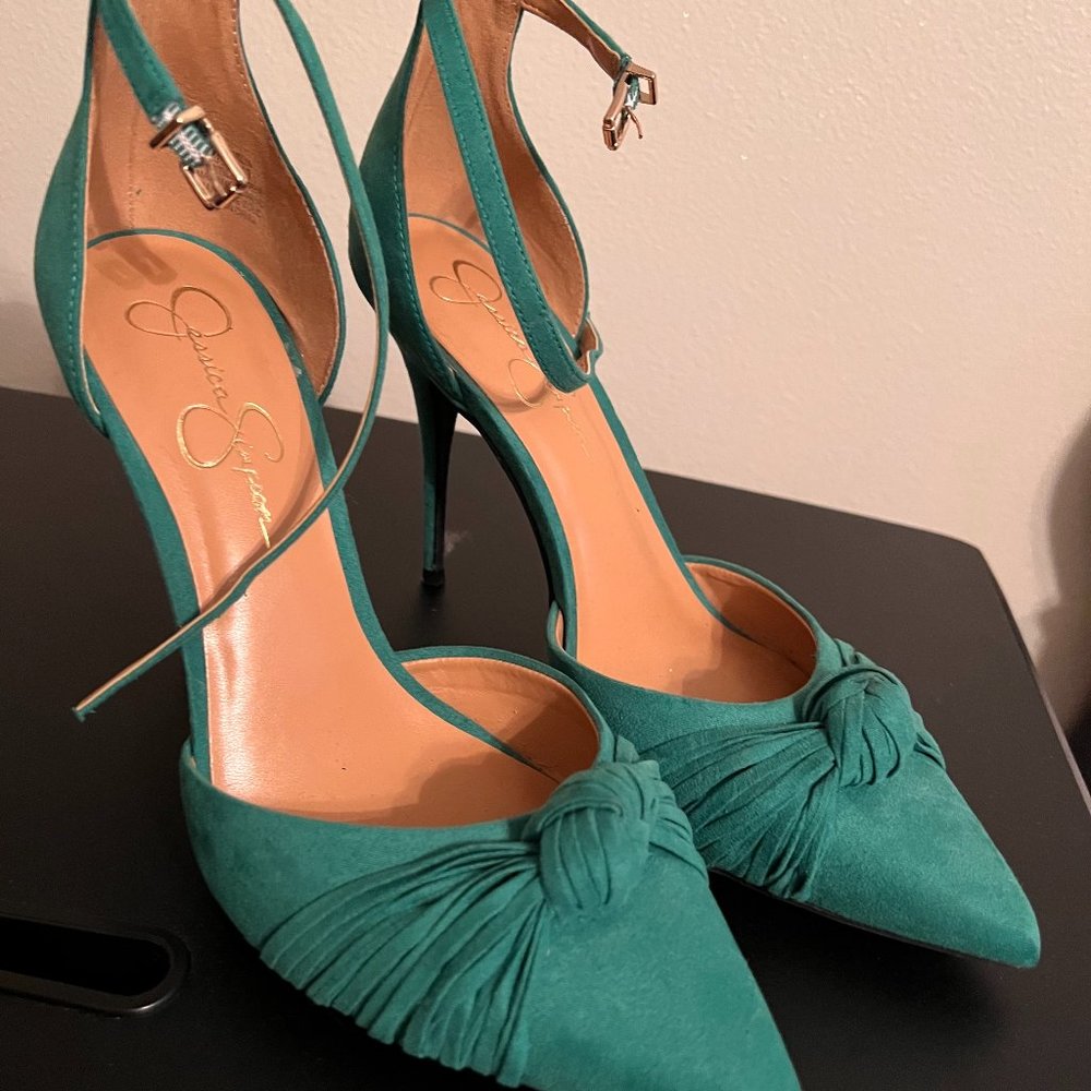Green High Heel Shoes